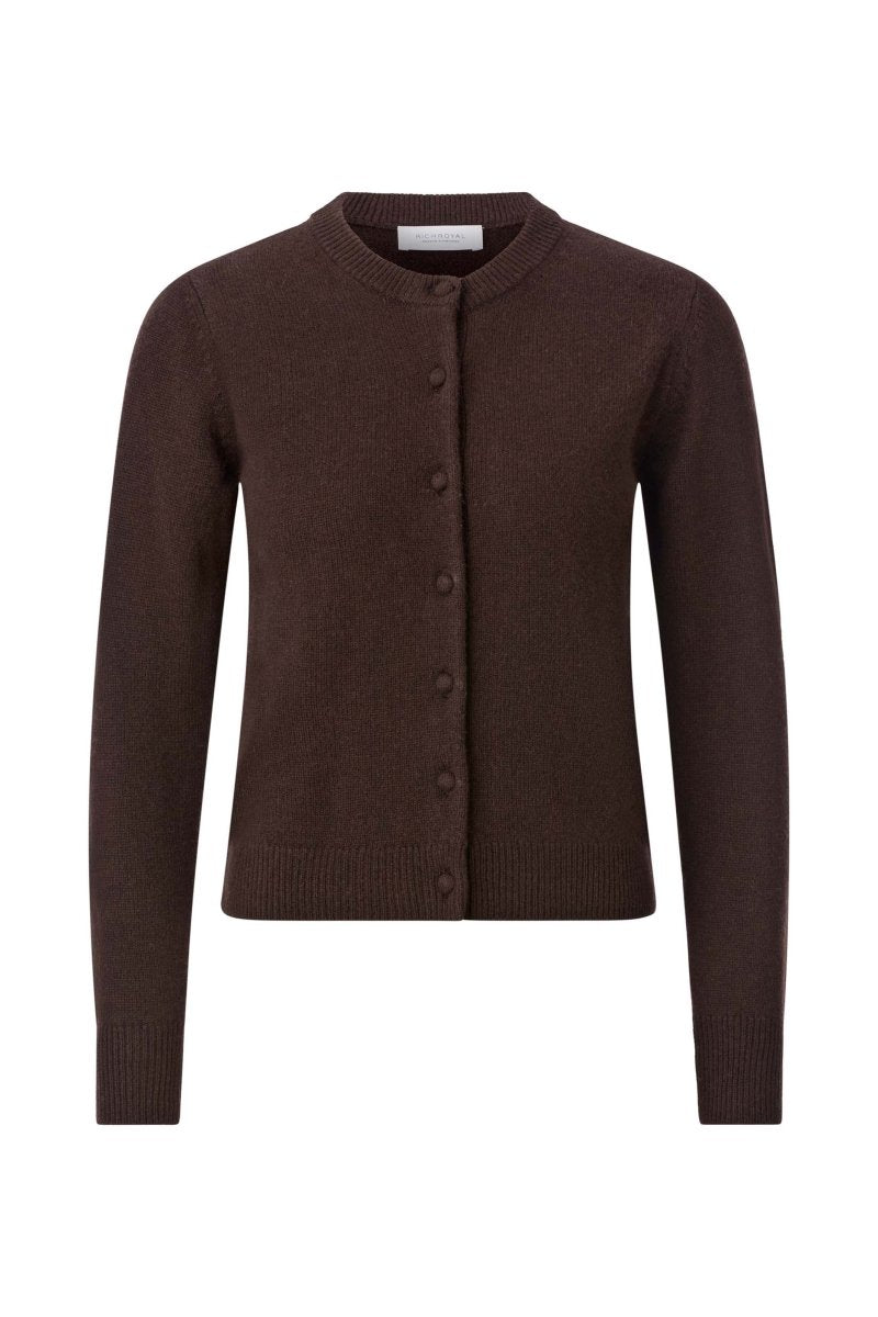 Rich & Royal Cashmere Cardigan Schokobraun