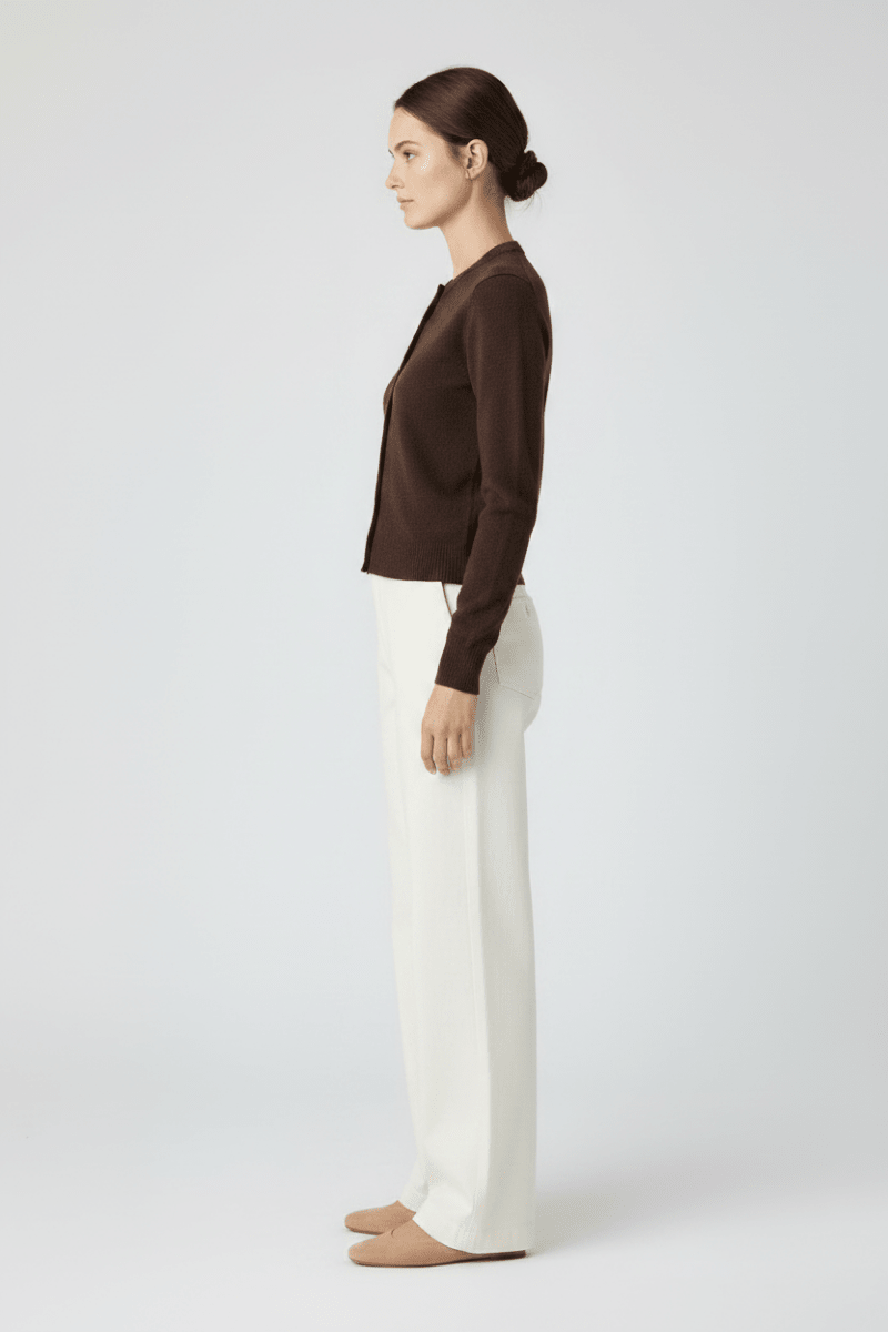 Rich & Royal Cashmere Cardigan Schokobraun