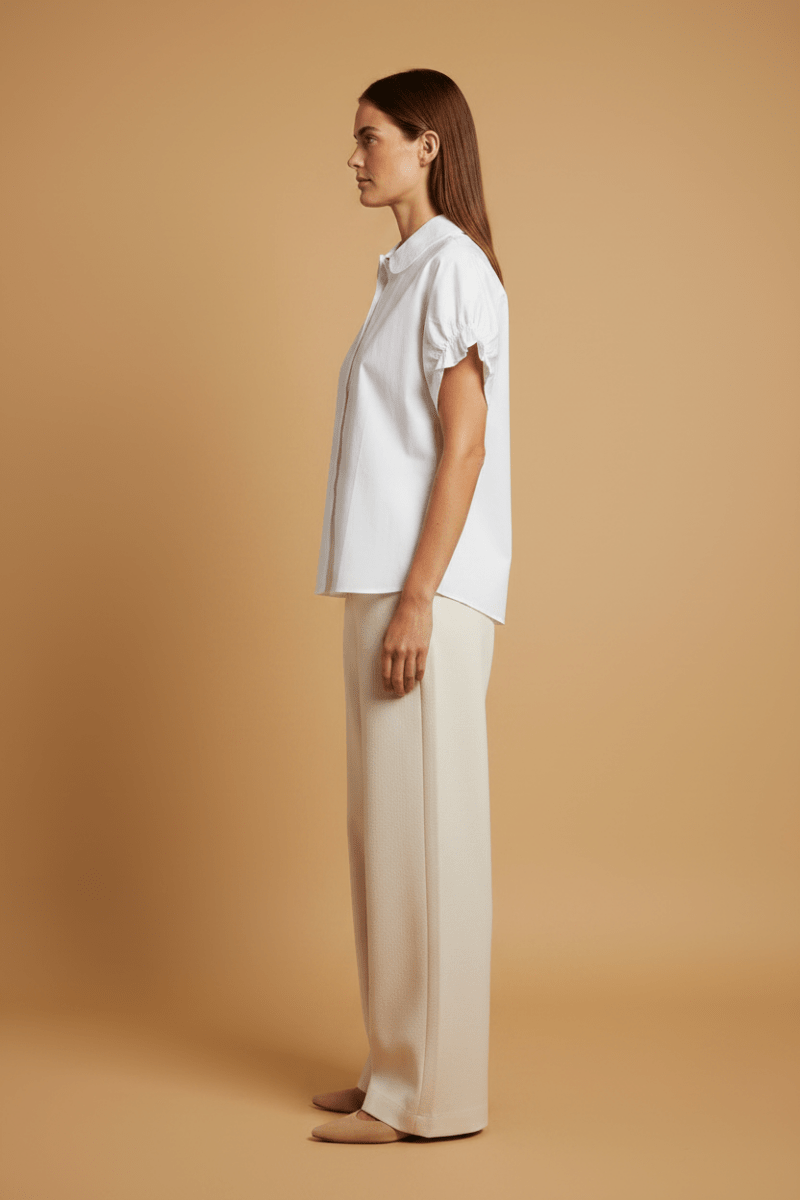 Rich & Royal Cotton Blouse Weiß – Leichte Damen Bluse aus Baumwoll-Mix