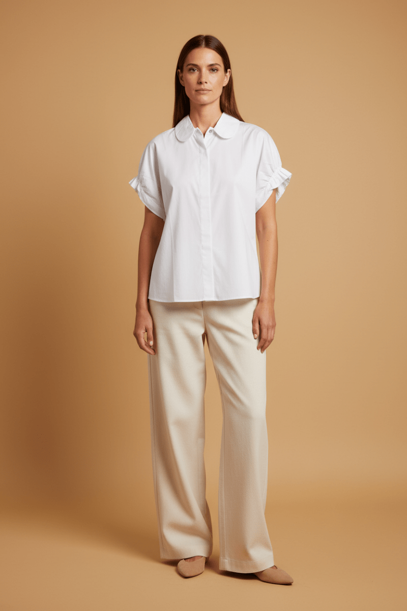 Rich & Royal Cotton Blouse Weiß – Leichte Damen Bluse aus Baumwoll-Mix