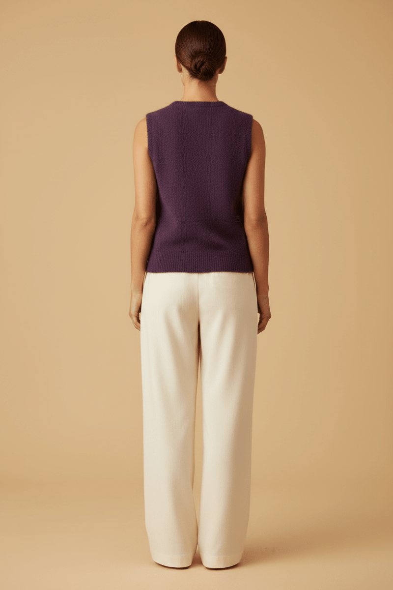Rich & Royal Cozy Crew Vest rec mulberry