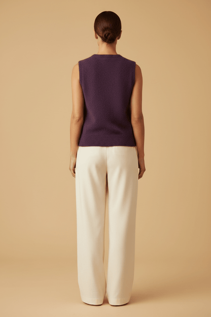 Rich & Royal Cozy Crew Vest rec mulberry
