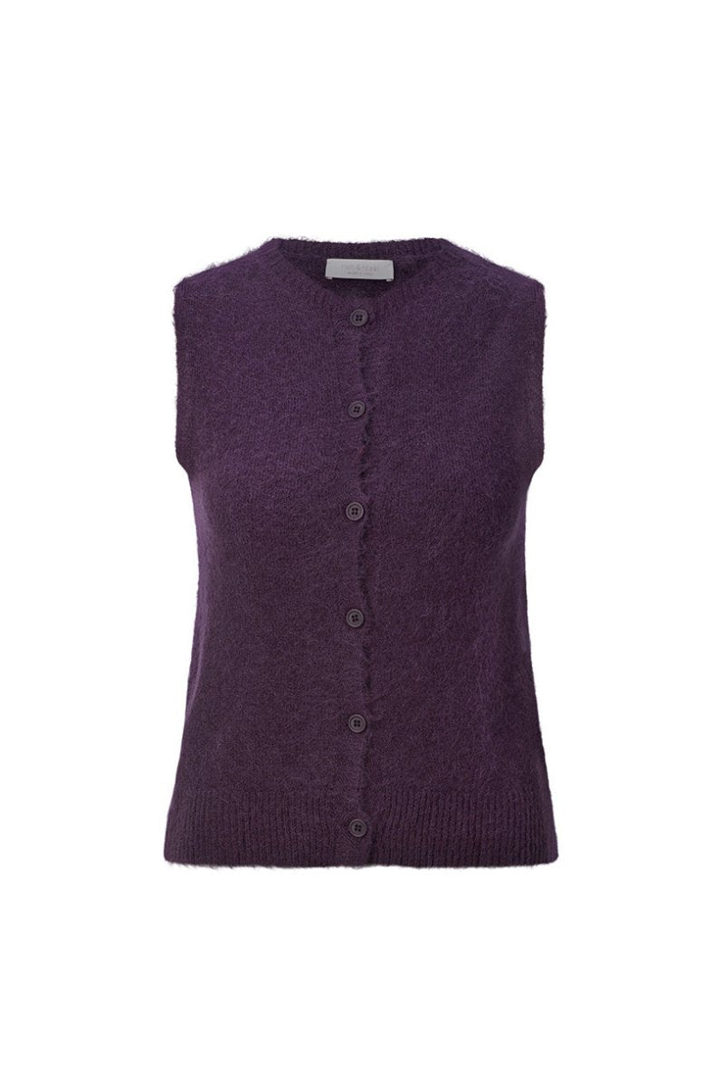 Rich & Royal Cozy Crew Vest rec mulberry