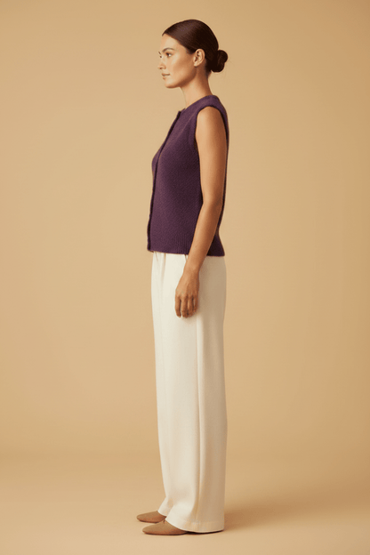 Rich & Royal Cozy Crew Vest rec mulberry
