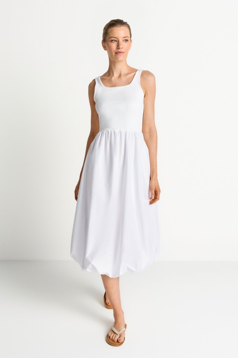 Rich & Royal Damen Balloon Kleid in white