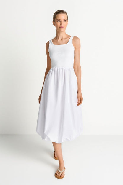Rich & Royal Damen Balloon Kleid in white
