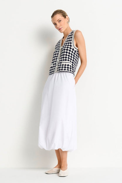 RICHROYAL Damen Baumwollrock im Balloon - Fit in white