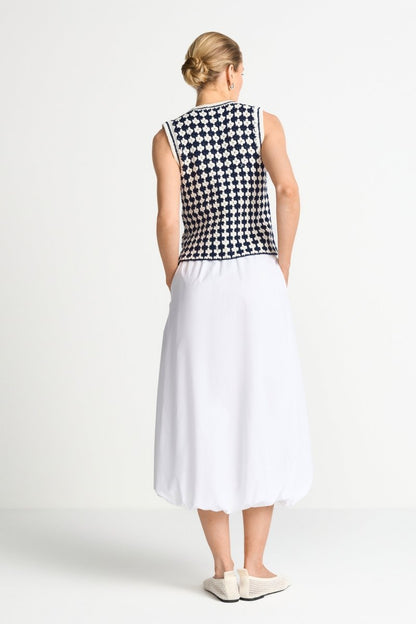 RICHROYAL Damen Baumwollrock im Balloon - Fit in white