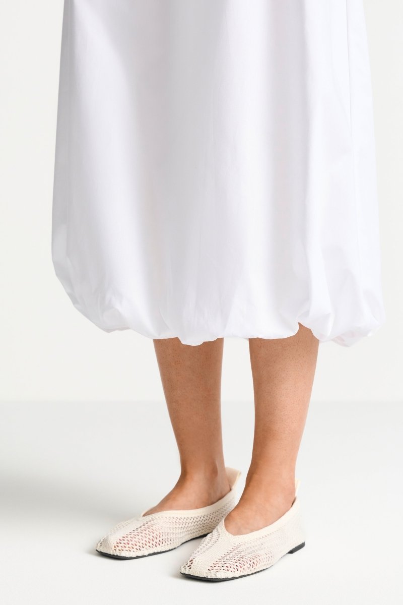 RICHROYAL Damen Baumwollrock im Balloon - Fit in white