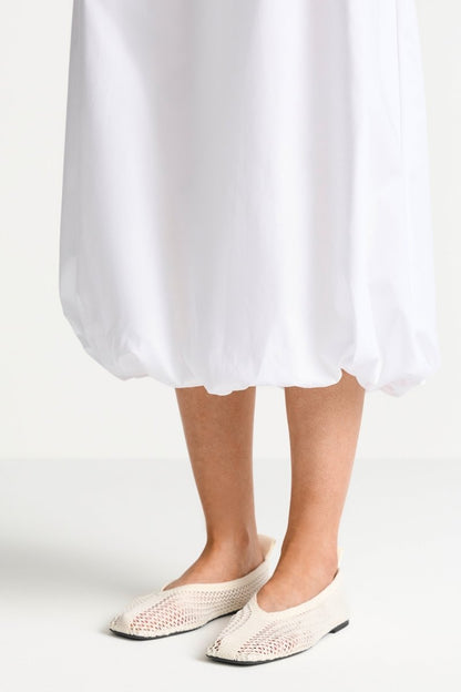 RICHROYAL Damen Baumwollrock im Balloon - Fit in white