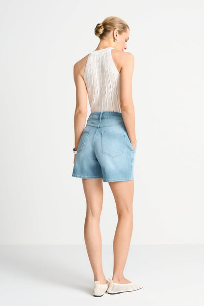 Rich & Royal Damen Denim Shorts in denim blue