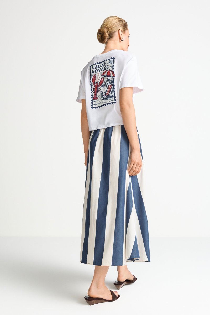 RICHROYAL Damen Knot T-Shirt mit Print in white