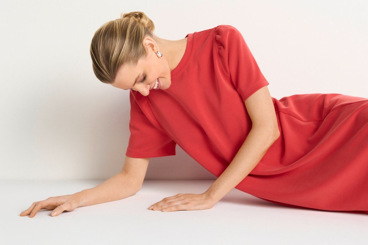 Rich & Royal Damen Sweatkleid in lobster red