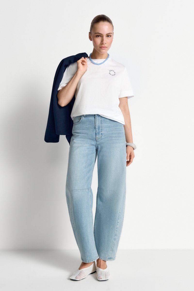 Rich & Royal Easy Fit T-Shirt Sardines Print in der Farbe White