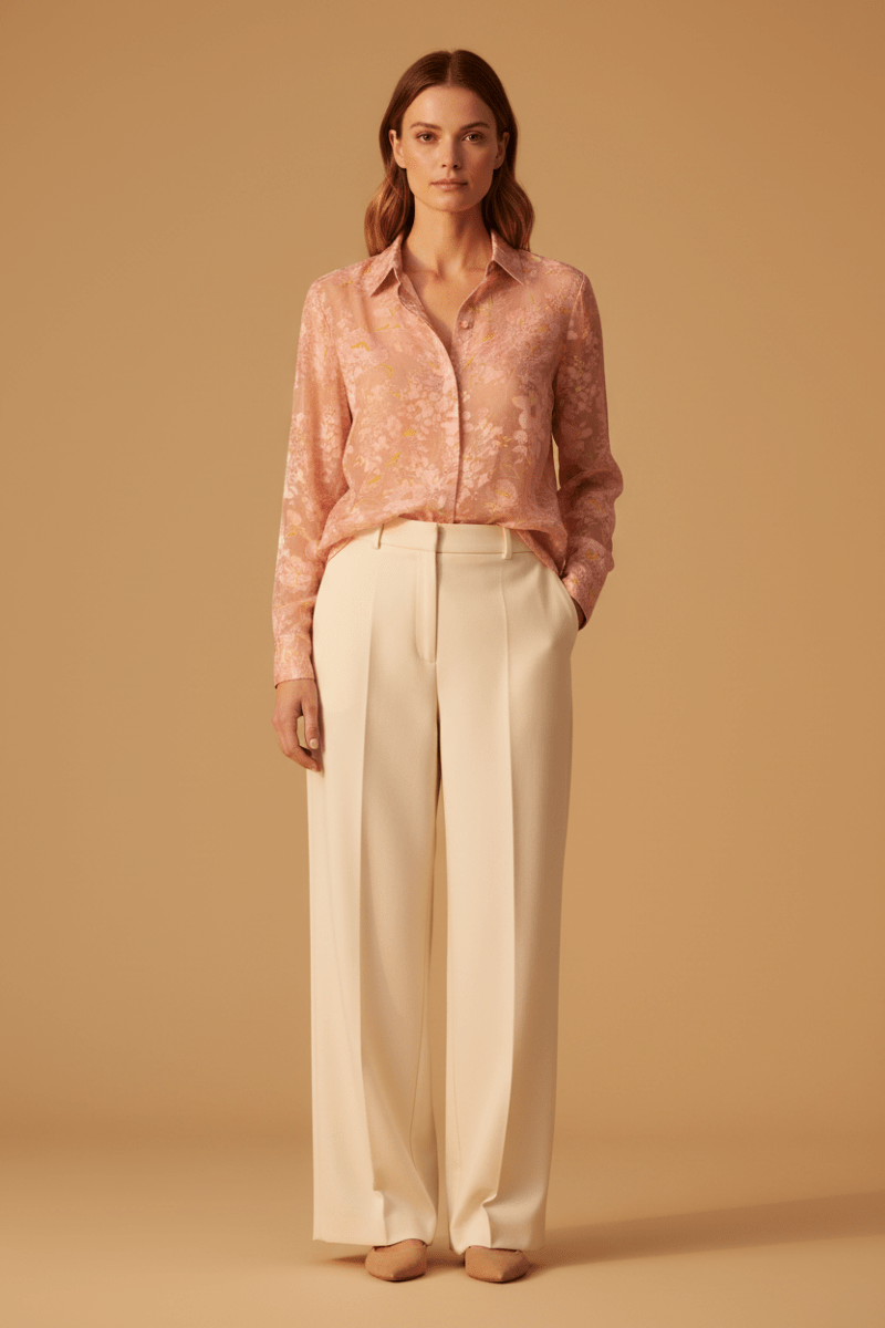 Rich & Royal Flower Blouse Powder Rosé – Feminine Damen Bluse