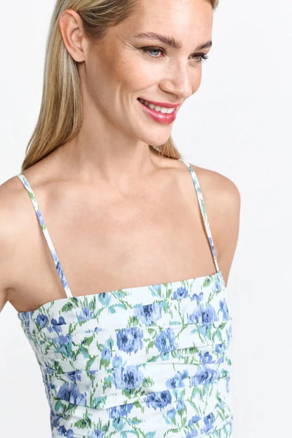 Rich & Royal Flower midi Dress Palace Blue