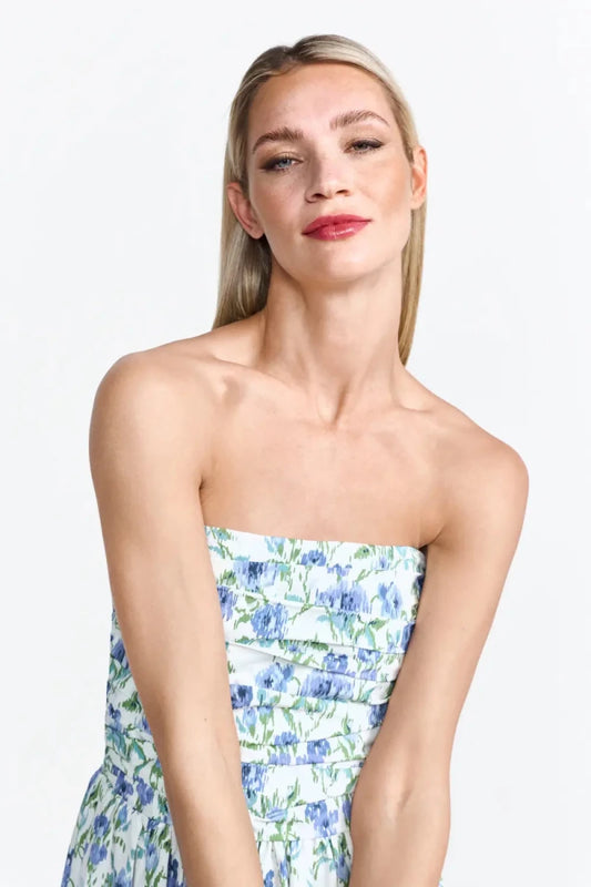 Rich & Royal Flower midi Dress Palace Blue