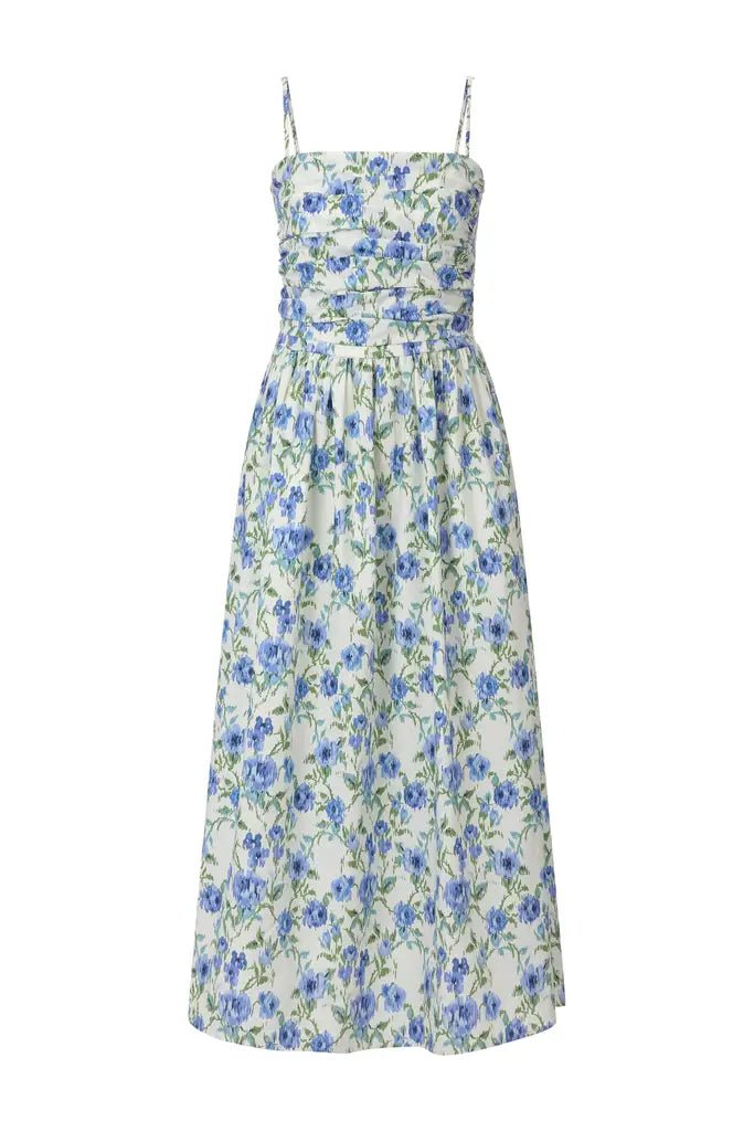 Rich & Royal Flower midi Dress Palace Blue