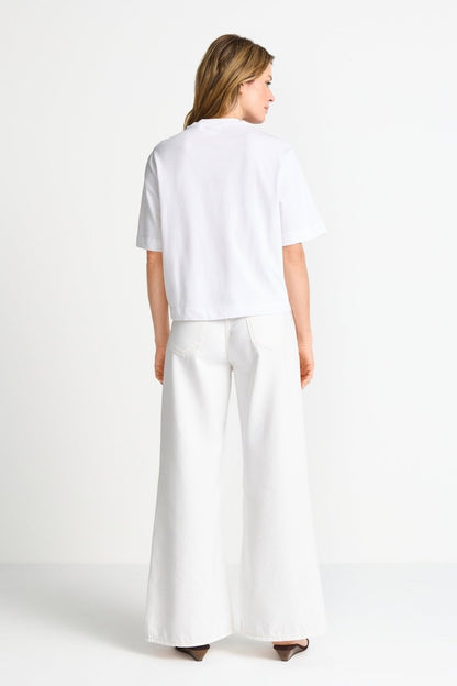 Rich & Royal Gentle Fit T-Shirt with Print in der Farbe white