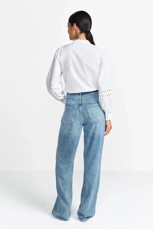 Rich & Royal Jeans mit weitem Bein Denim Blue