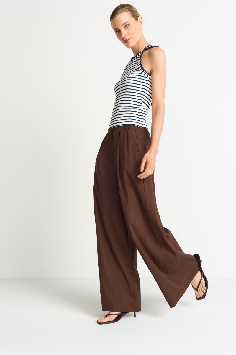 RICHROYAL Leinenhose Wide Leg für Damen