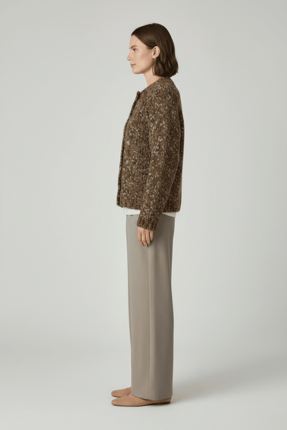 Rich & Royal Multicolour Strickjacke in Golden Moss