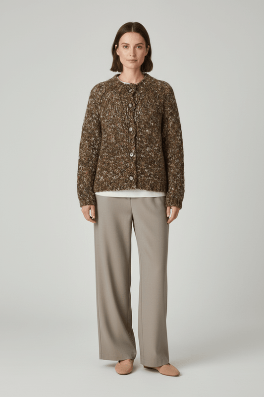 Rich & Royal Multicolour Strickjacke in Golden Moss