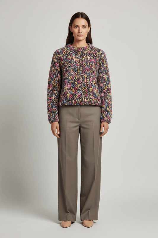 Rich & Royal Multicoloured Mock Neck hazel