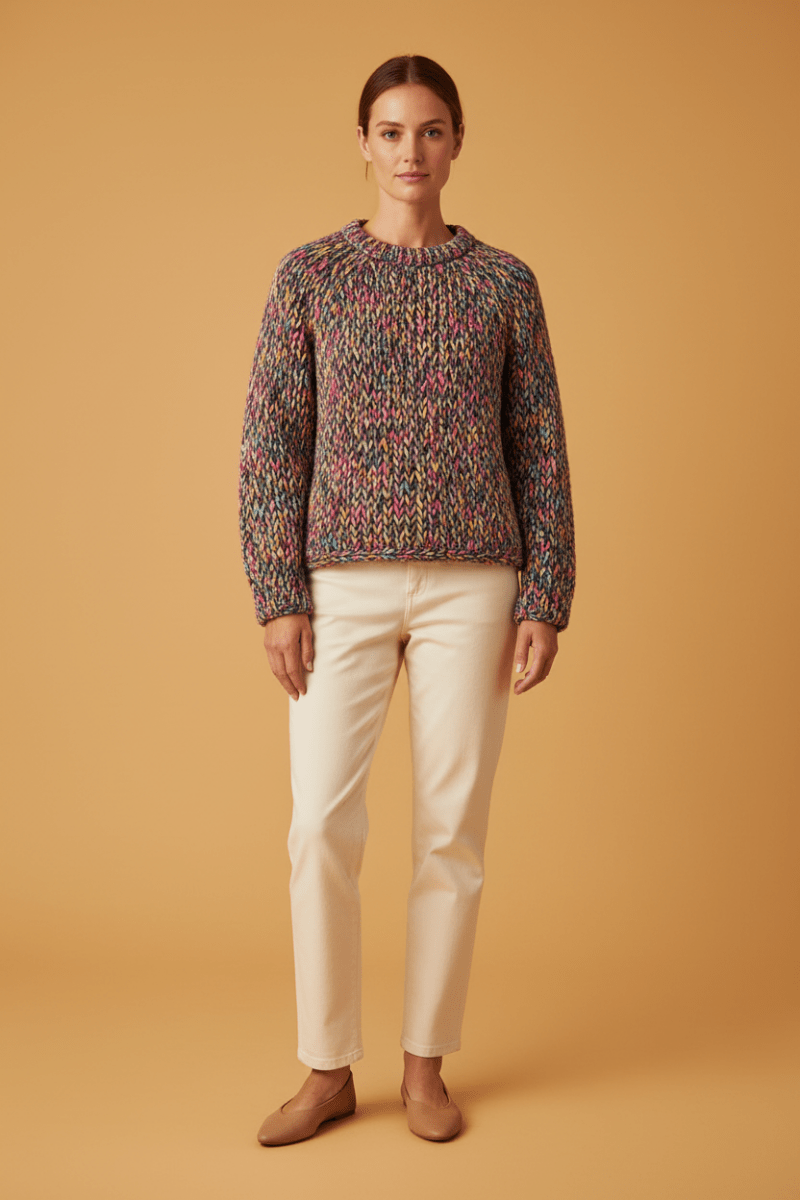 Rich & Royal Multicoloured Mock Neck hazel