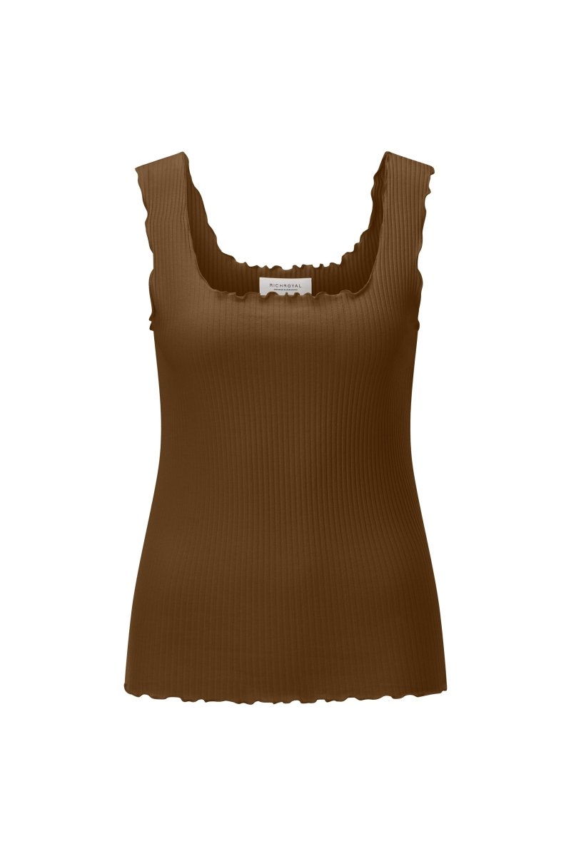Rich & Royal O Frill Top in der Farbe coconut bark