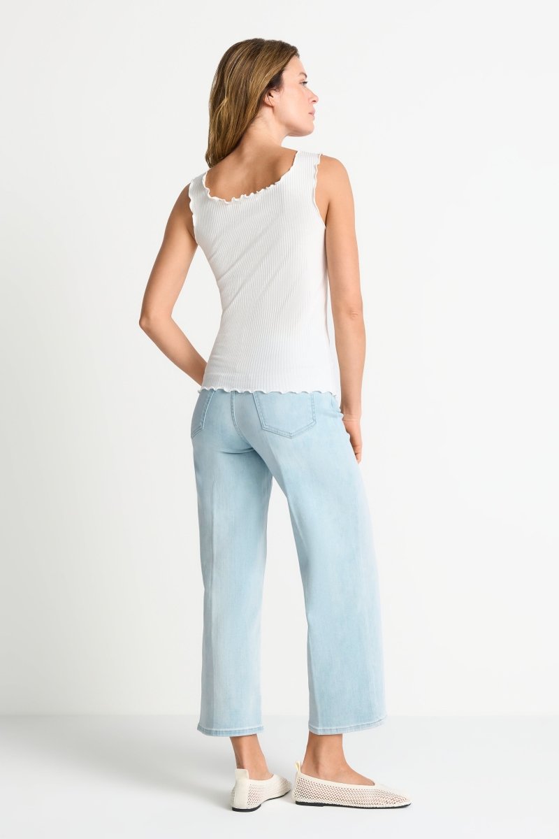 Rich & Royal O Frill Top in der Farbe white