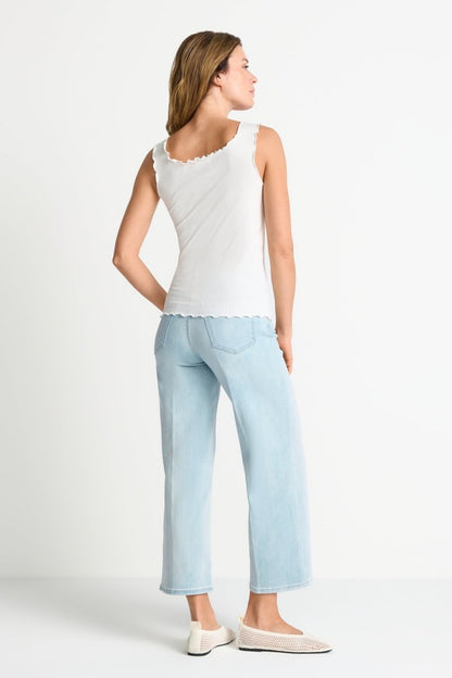 Rich & Royal O Frill Top in der Farbe white