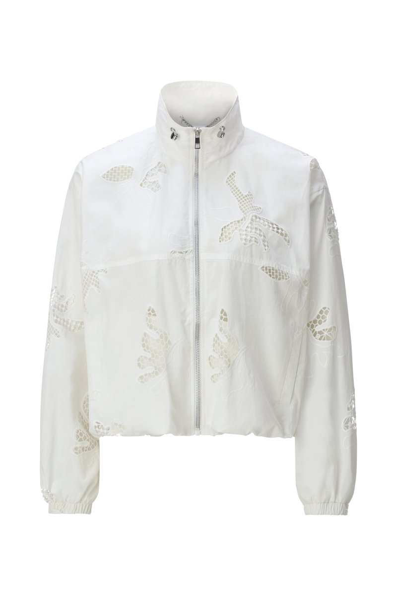 Rich & Royal Oversize blouson with broderie angl in der Farbe pearl white