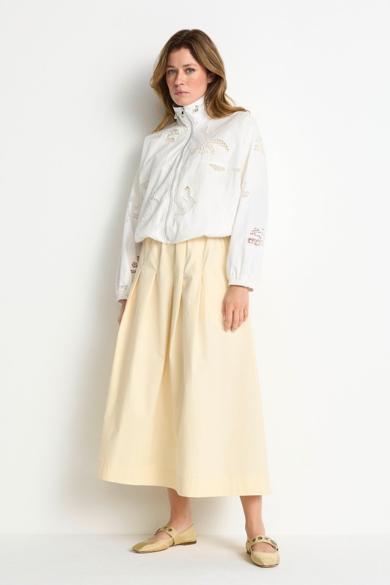 Rich & Royal Oversize blouson with broderie angl in der Farbe pearl white
