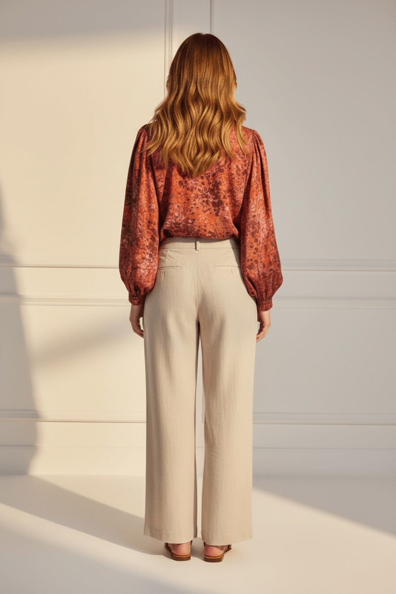 RICHROYAL Printed Blouse Damen – Gemusterte Bluse in Mulberry
