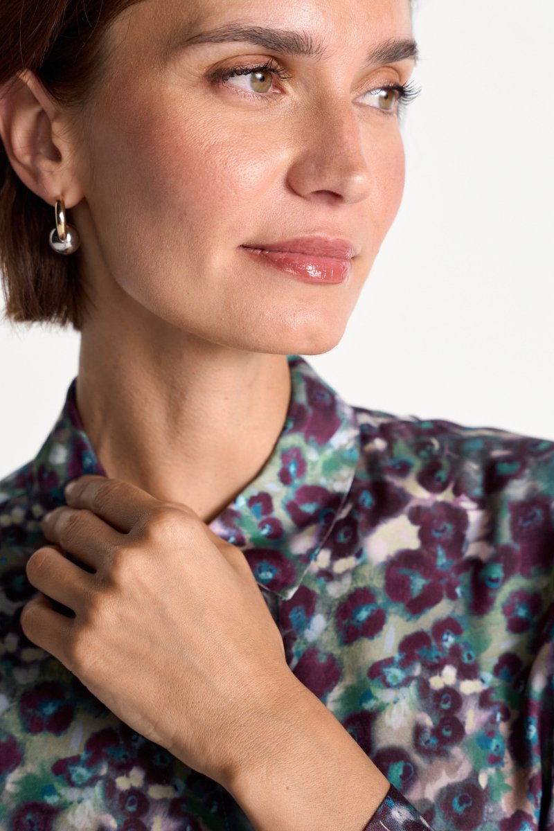 Rich & Royal Printed Blouse – leaf green