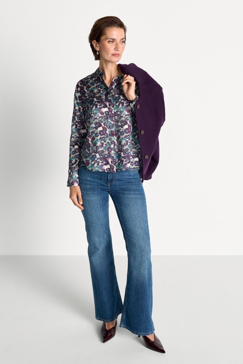 Rich & Royal Printed Blouse – leaf green