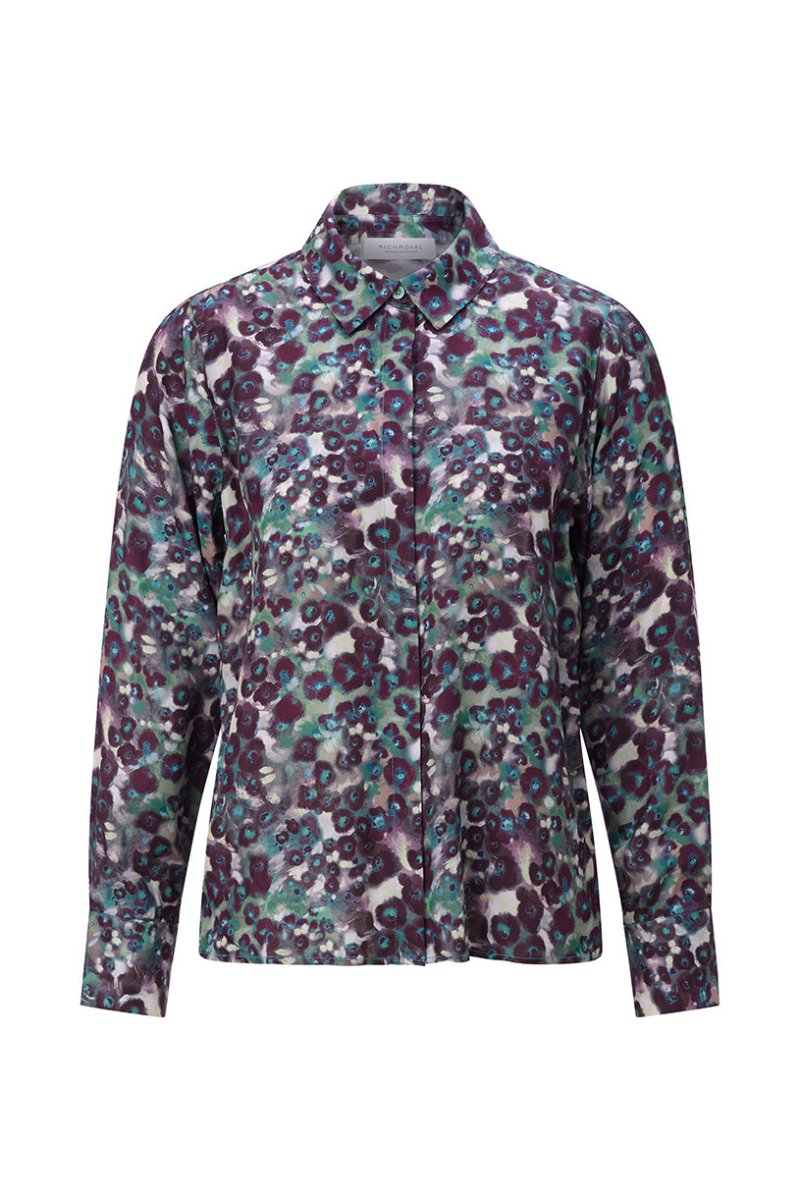 Rich & Royal Printed Blouse – leaf green