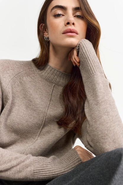 Rich & Royal Pullover in der Farbe Caffee Latte