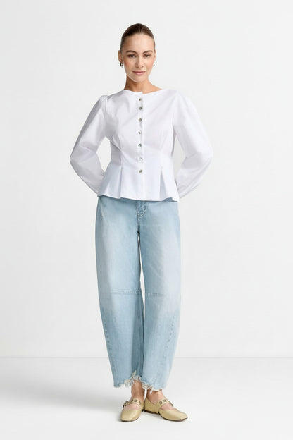 Rich & Royal Queens Barrel Deep Blue Denim in der Farbe denim blue