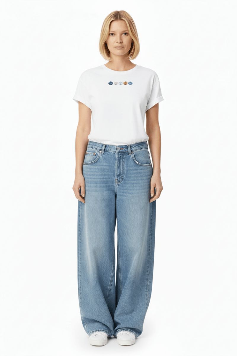 Rich & Royal Queens Boyfriend Sparkle Organic Shirt in der Farbe white