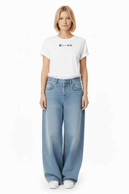Rich & Royal Queens Boyfriend Sparkle Organic Shirt in der Farbe white