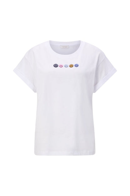 Rich & Royal Queens Boyfriend Sparkle Organic Shirt in der Farbe white