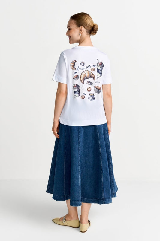 Rich & Royal Queens Easy Fit T-Shirt Breakfast in der Farbe white