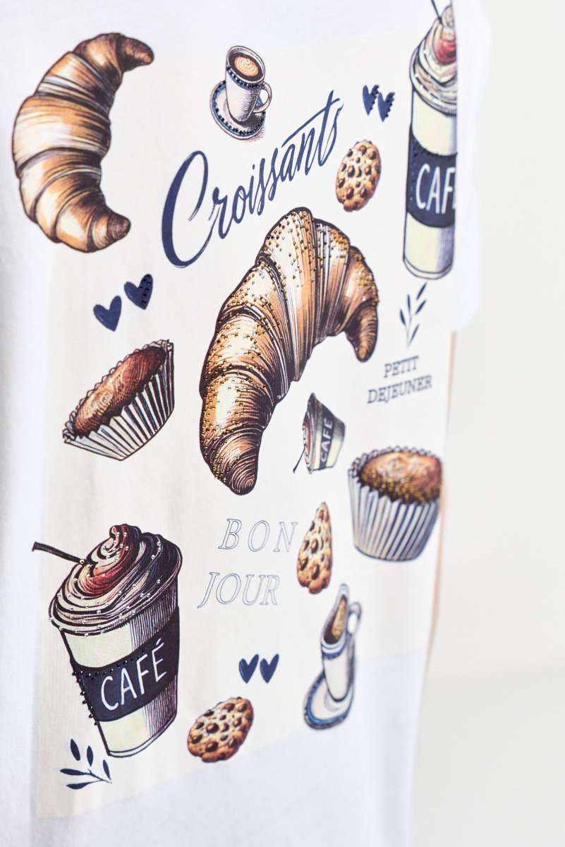 Rich & Royal Queens Easy Fit T-Shirt Breakfast in der Farbe white