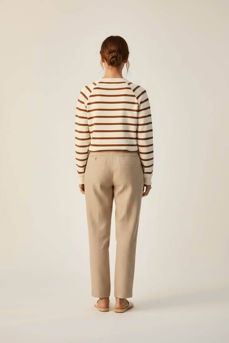 Rich & Royal Queens Striped Sweaty with Application in der Farbe cinnamon