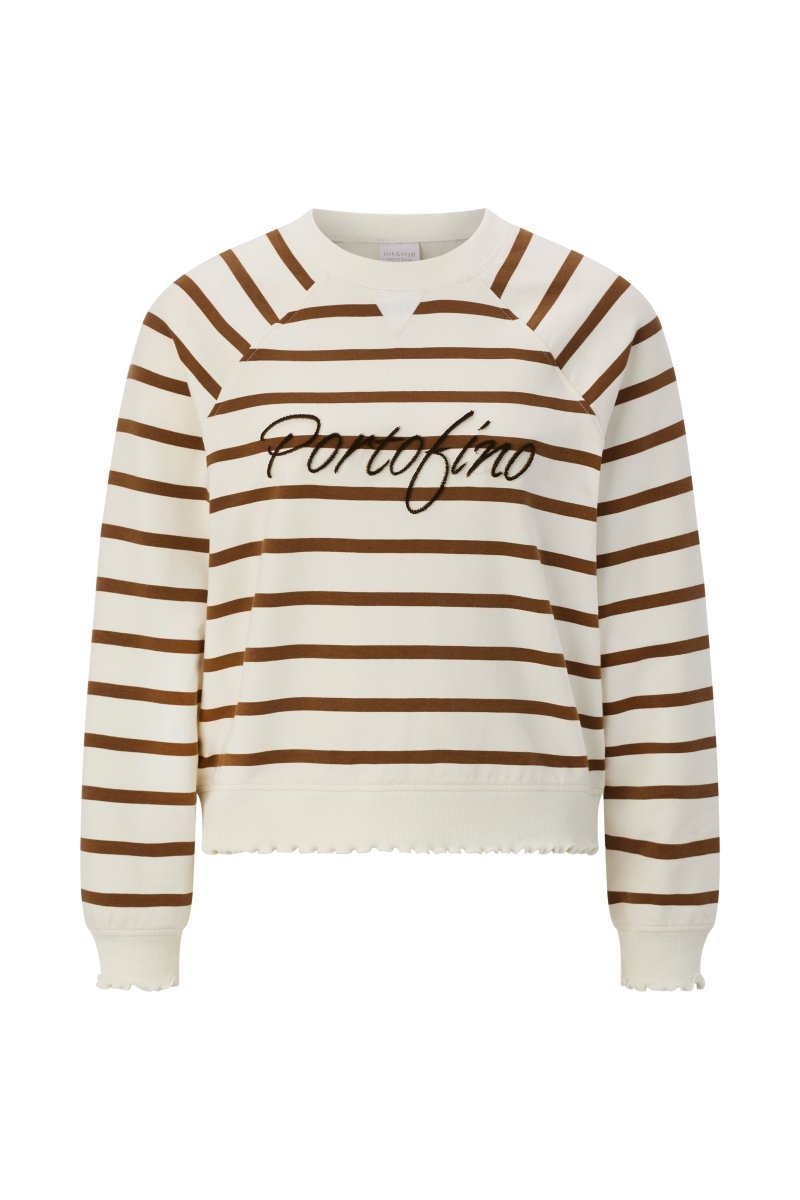 Rich & Royal Queens Striped Sweaty with Application in der Farbe cinnamon
