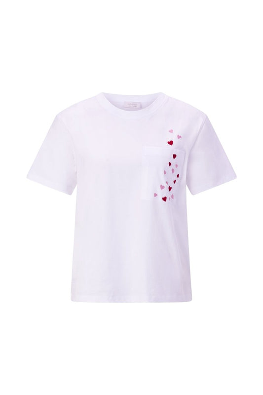 Rich & Royal Queens T-Shirt with Hearts in der Farbe white