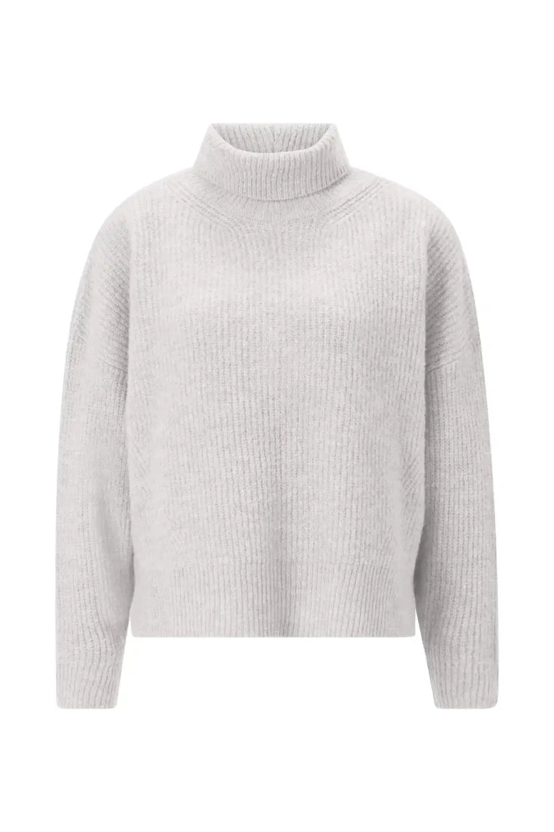 Rich Royal Roll Neck Sweatshirt in der Farbe Pearl White