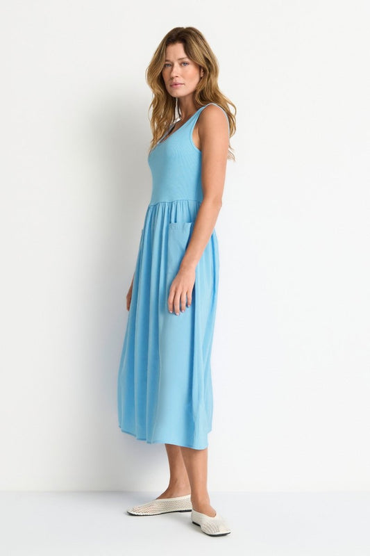 RICHROYAL Scuba Mat Mix Parachute Dress in der Farbe sailor sky